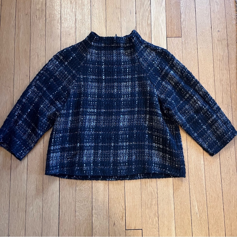 Chic wool blend vintage top